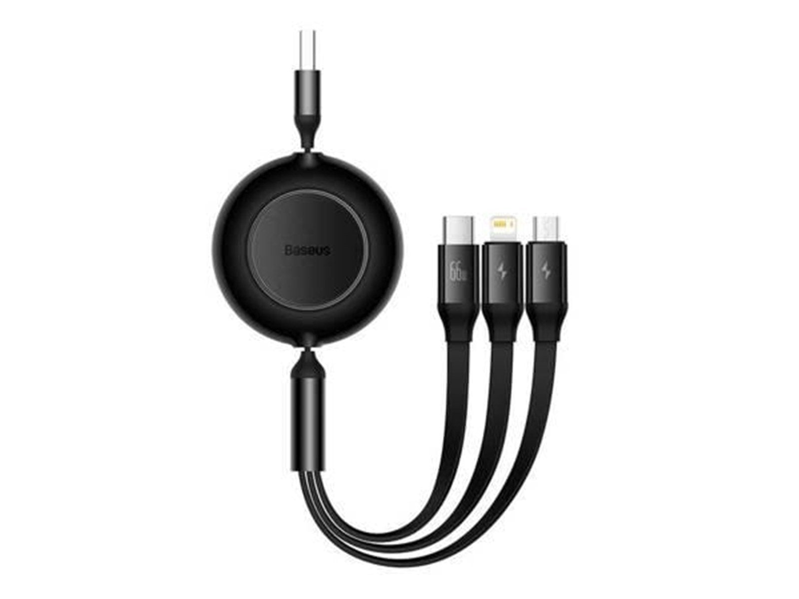Baseus Bright Mirror 3 USB 3-in-1 cable for micro USB / USB-C / Lightning 66W / 2A 1.1m (Black) USB-Hubs - USB 2.0 - Schwarz