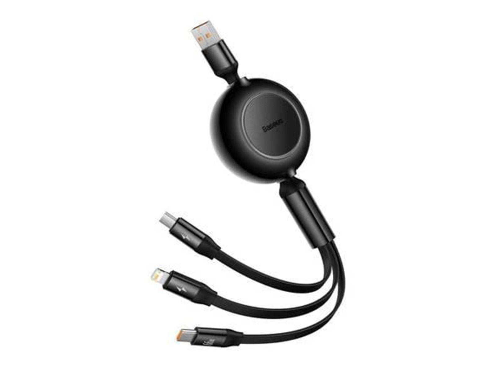 Baseus Bright Mirror 3 USB 3-in-1 cable for micro USB / USB-C / Lightning 66W / 2A 1.1m (Black) USB-Hubs - USB 2.0 - Schwarz