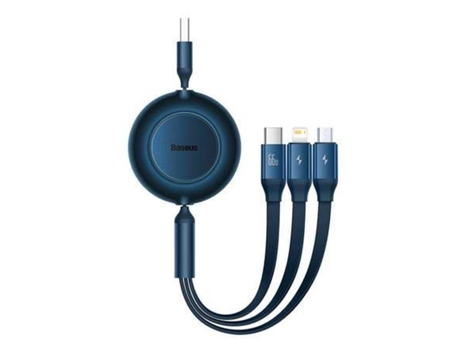 Baseus Bright Mirror 3 USB 3-in-1 cable for micro USB / USB-C / Lightning 66W / 2A 1.1m (Blue) USB-Hubs - USB 2.0 - 4 - Schwarz