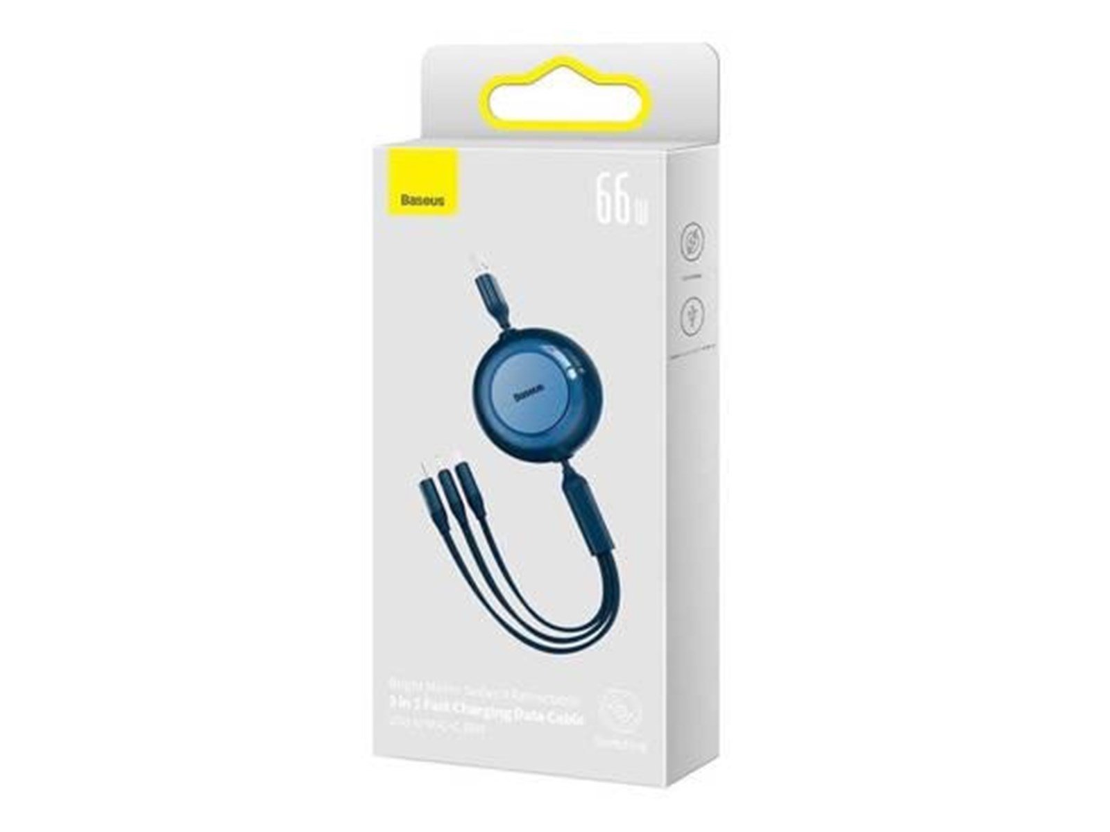 Baseus Bright Mirror 3 USB 3-in-1 cable for micro USB / USB-C / Lightning 66W / 2A 1.1m (Blue) USB-Hubs - USB 2.0 - 4 - Schwarz