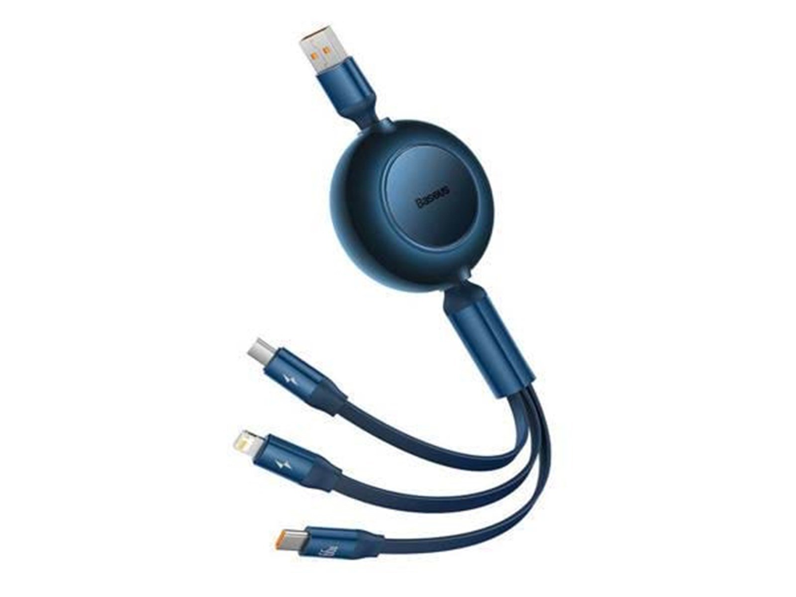 Baseus Bright Mirror 3 USB 3-in-1 cable for micro USB / USB-C / Lightning 66W / 2A 1.1m (Blue) USB-Hubs - USB 2.0 - 4 - Schwarz