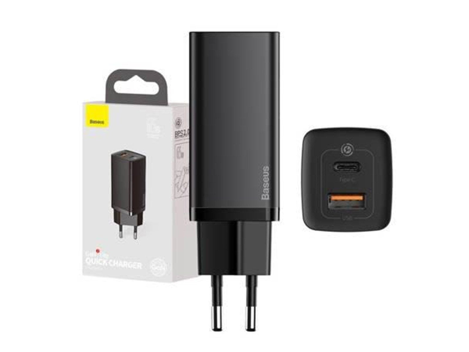 Baseus Quick Travel Charger  GaN2 Lite USB+C 65W EU (black)