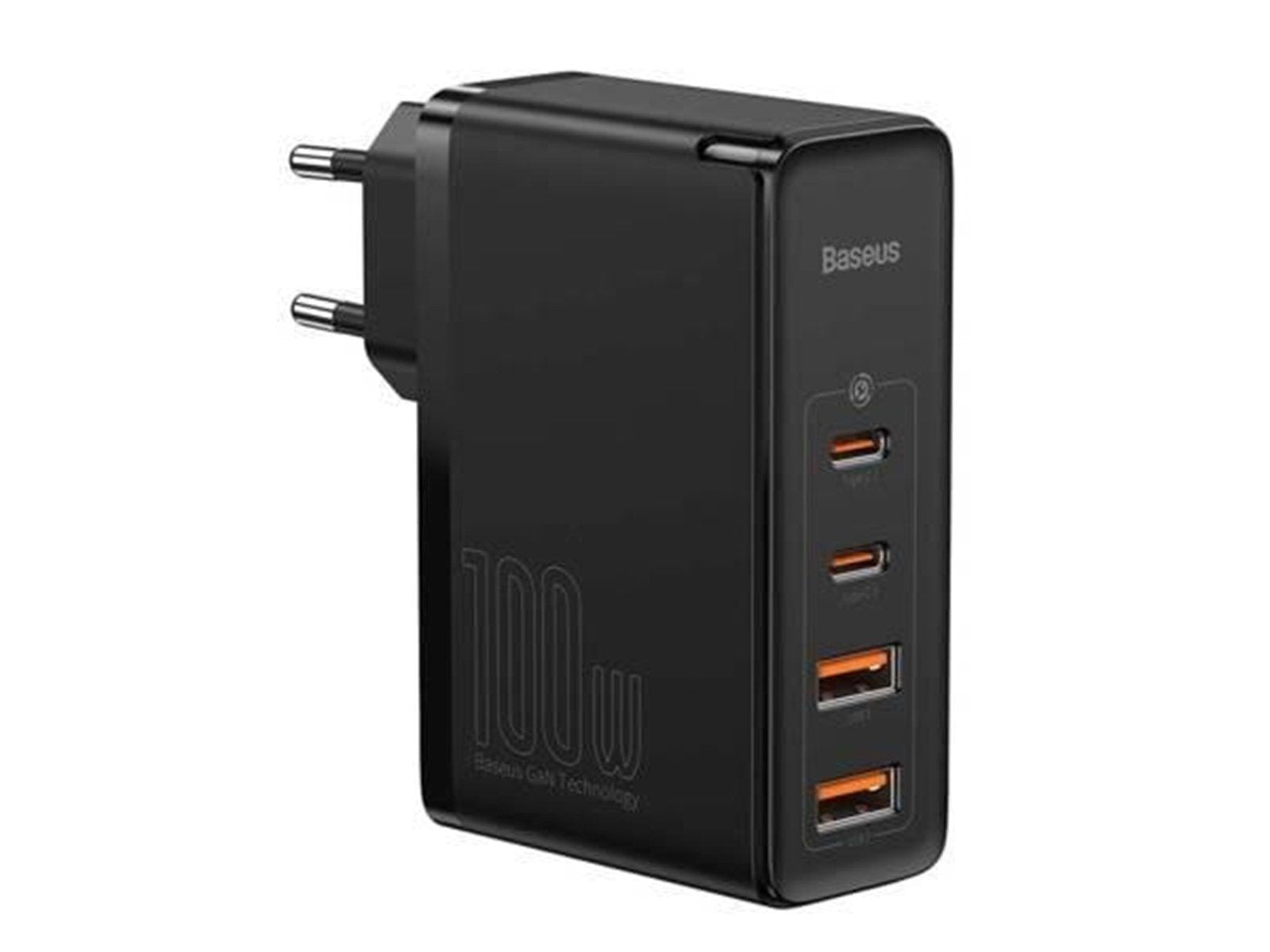 Baseus Travel Charger GaN2 Pro Quick 2x USB + 2x USB-C 100W EU (Black) USB-Hubs - 4 - Schwarz