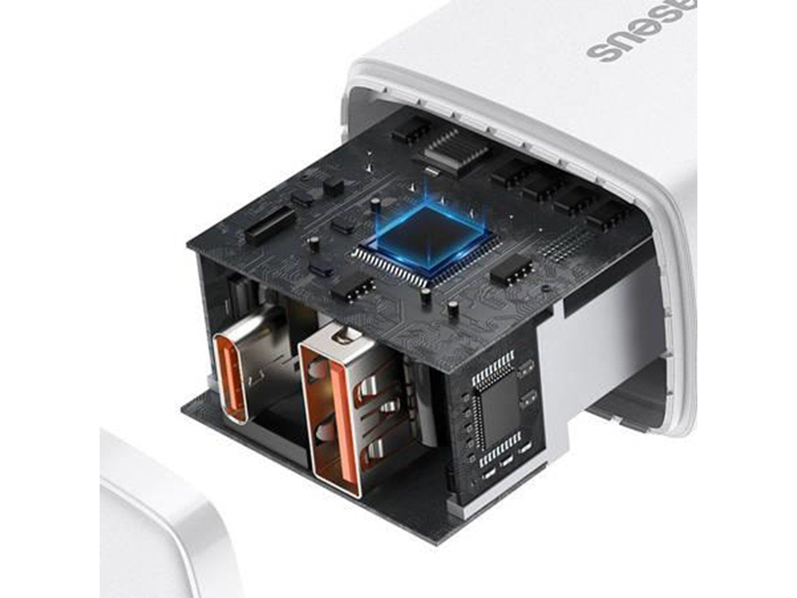 Baseus Compact Quick Charger USB USB-C 20W (white)