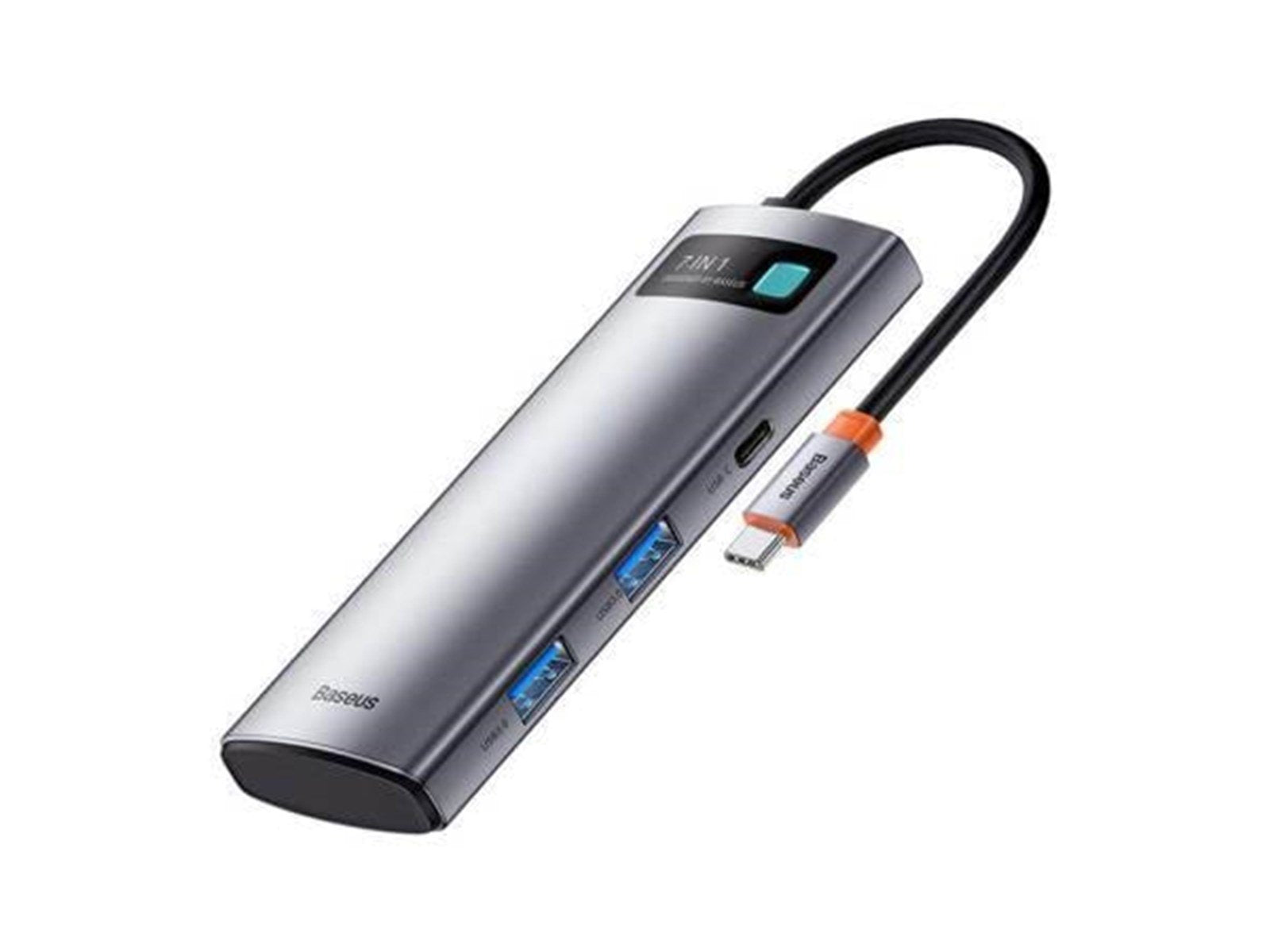 Baseus Hub-adapter 7-i-1 USB-C til 2x USB 3.0 + HDMI + USB-C PD USB-Hubs - USB 3.0 - 7 - Grau