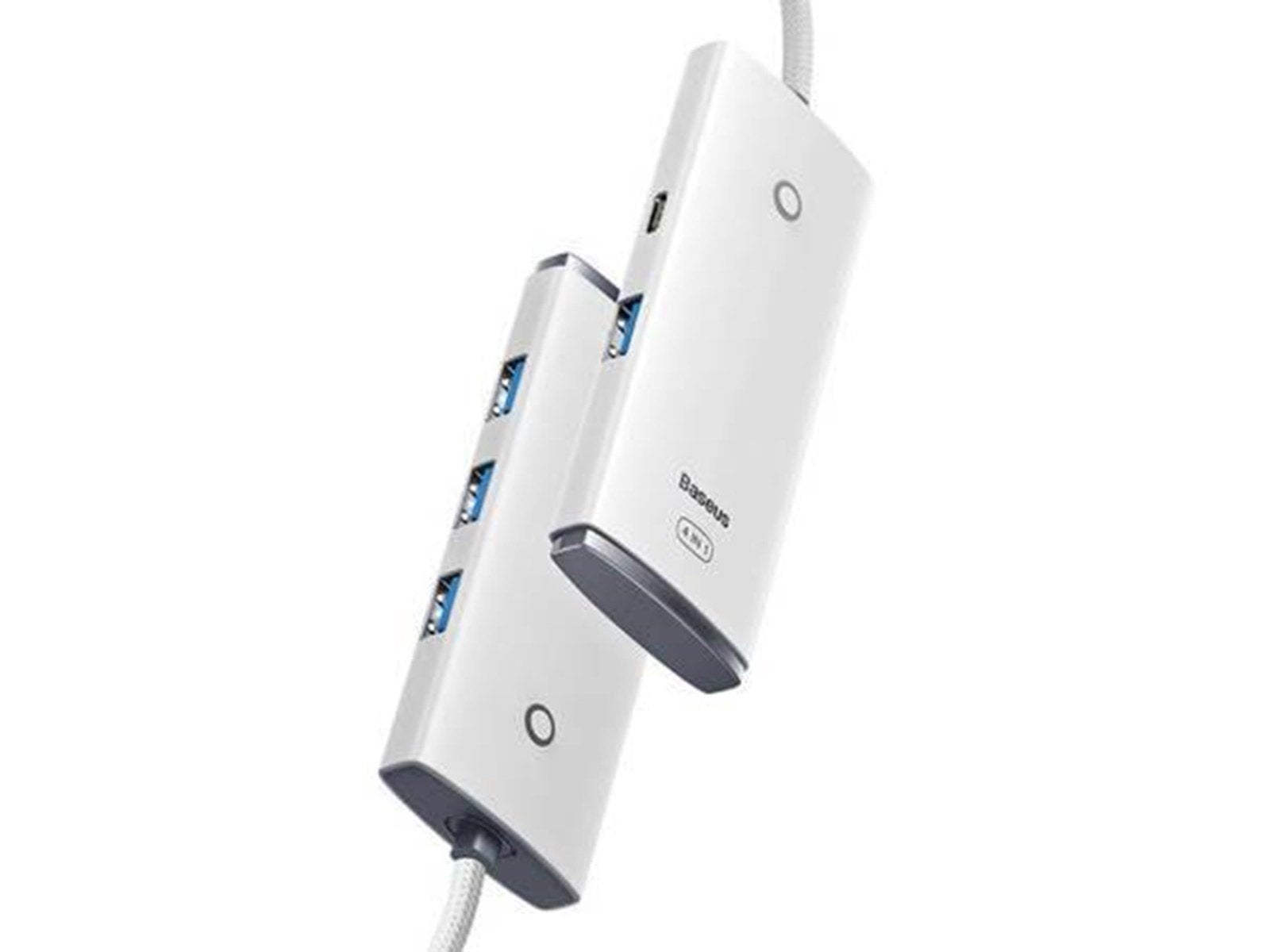 Baseus Lite Series Hub 4in1 USB to 4x USB 3.0 25cm (White) USB-Hubs - USB 3.0 - 4 - Weiß