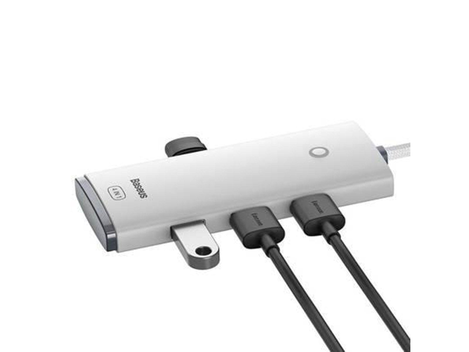 Baseus Lite Series Hub 4in1 USB to 4x USB 3.0 25cm (White) USB-Hubs - USB 3.0 - 4 - Weiß