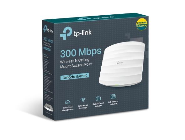 TP-LINK EAP110 300Mbit/s-WLAN-Accesspoint zur Deckenmontage