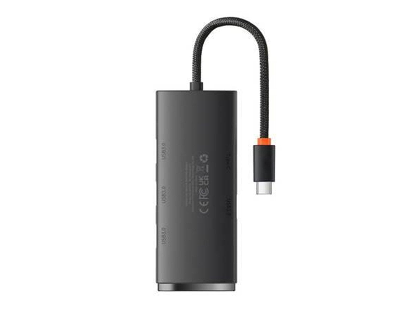 Baseus Lite Series Hub 4in1 USB-C to 4x USB 3.0 + USB-C 25cm (Black) USB-Hubs - USB 3.0 - 4 - Schwarz