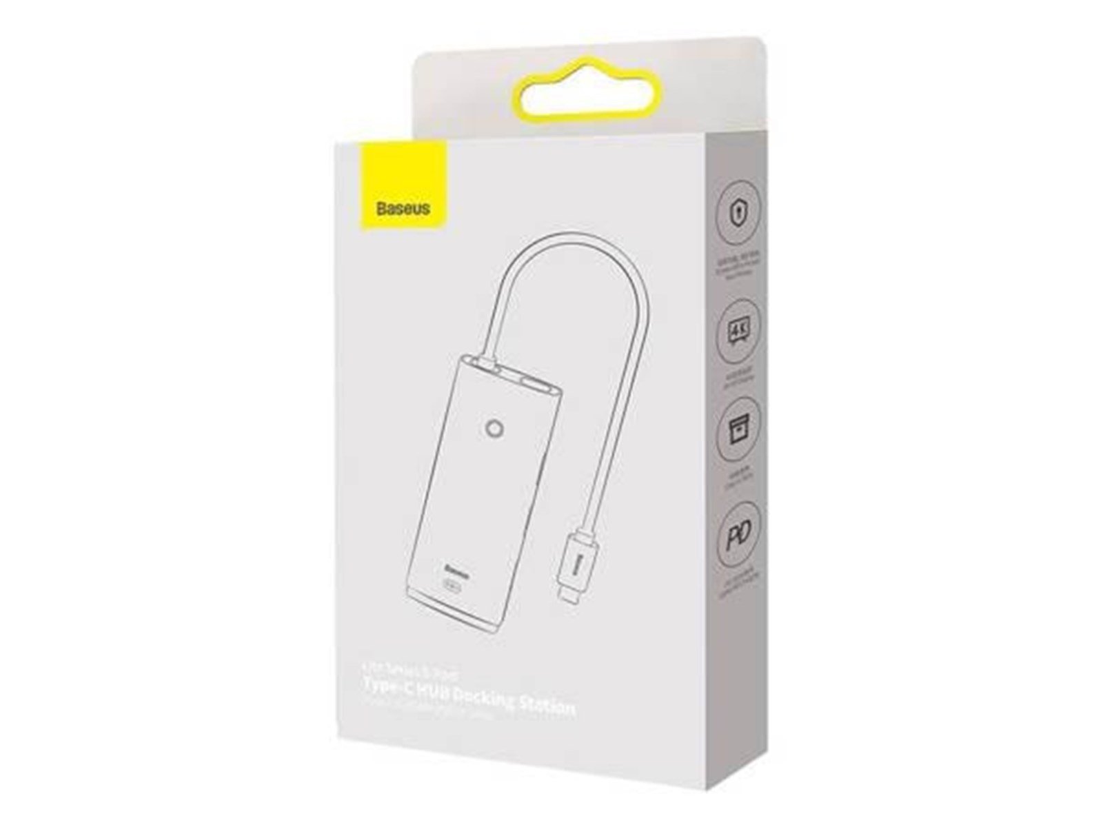 Baseus Lite Series Hub 5w1 USB-C to 3x USB 3.0 + USB-C + HDMI (black) USB-Hubs - USB 3.0 - 5 - Schwarz