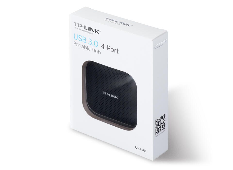 TP-LINK UH400 4-Port USB 3.0 Hub, schwarz