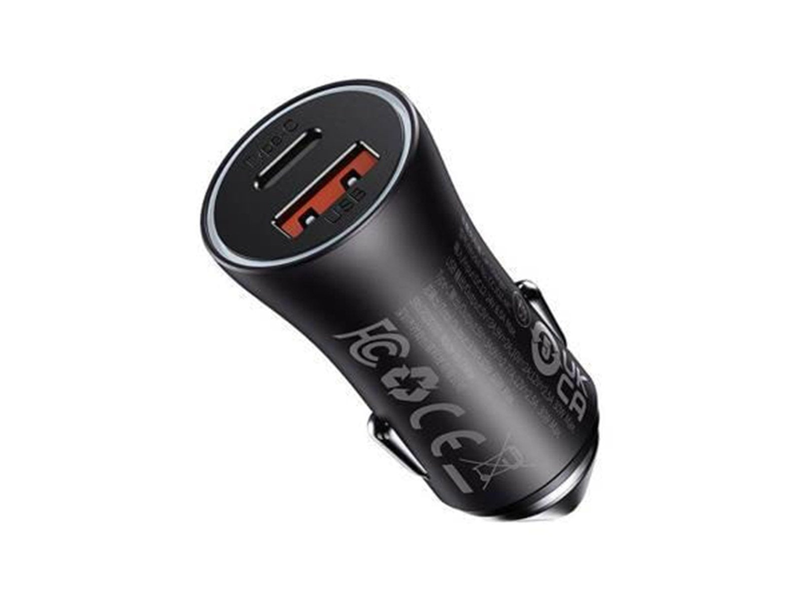 Baseus Car charger  Golden Contactor Max USB + USB-C 60W (grey)