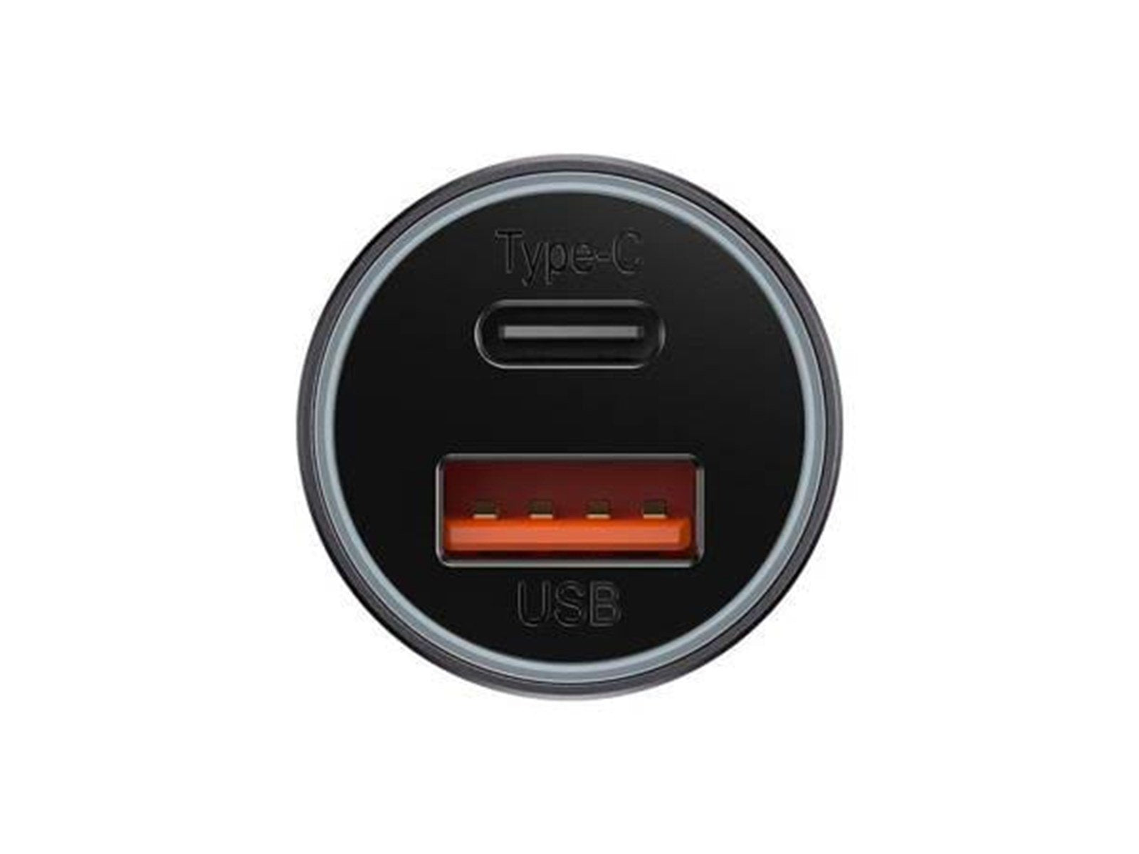 Baseus Car charger  Golden Contactor Max USB + USB-C 60W (grey)