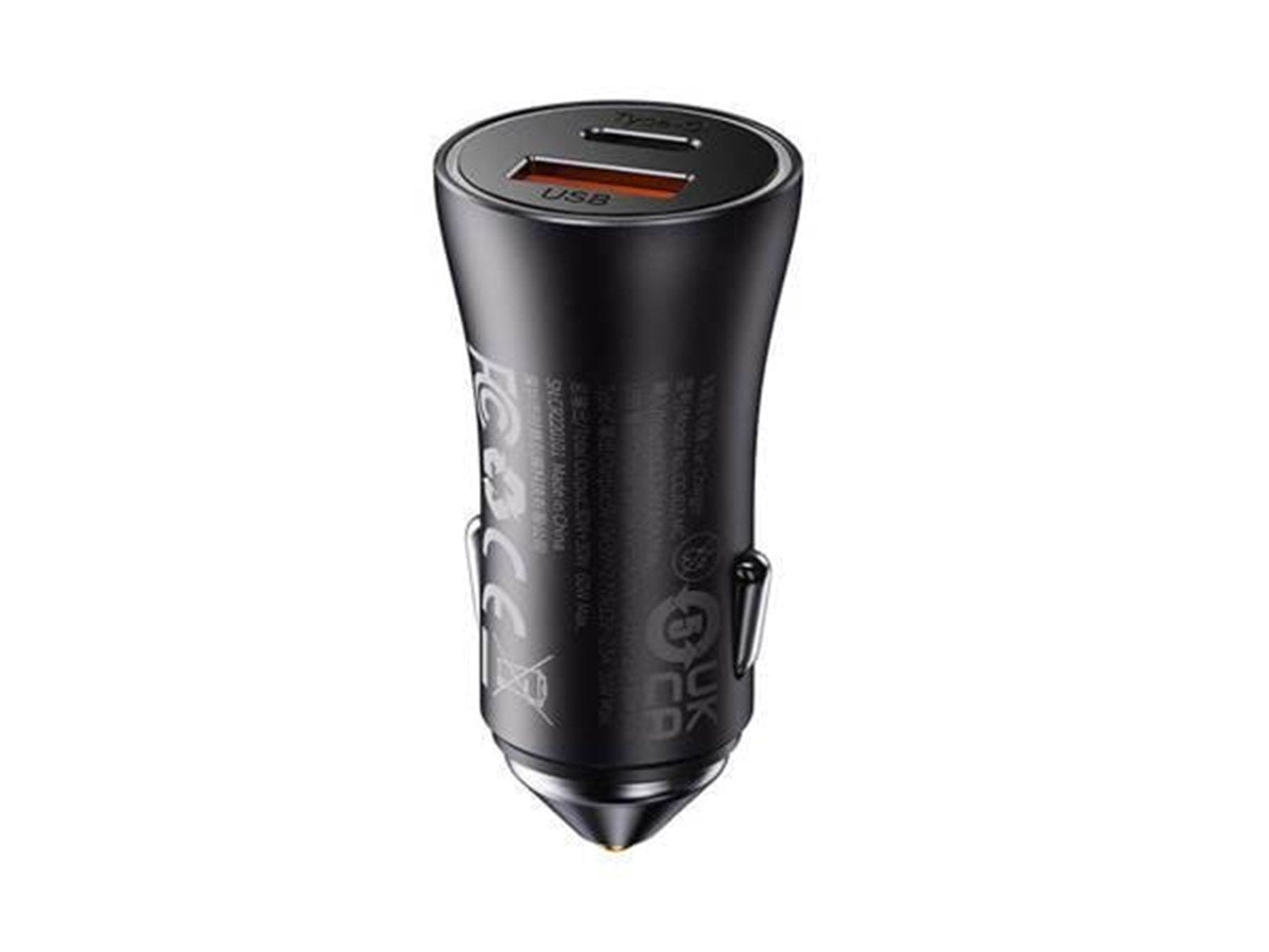 Baseus Car charger  Golden Contactor Max USB + USB-C 60W (grey)