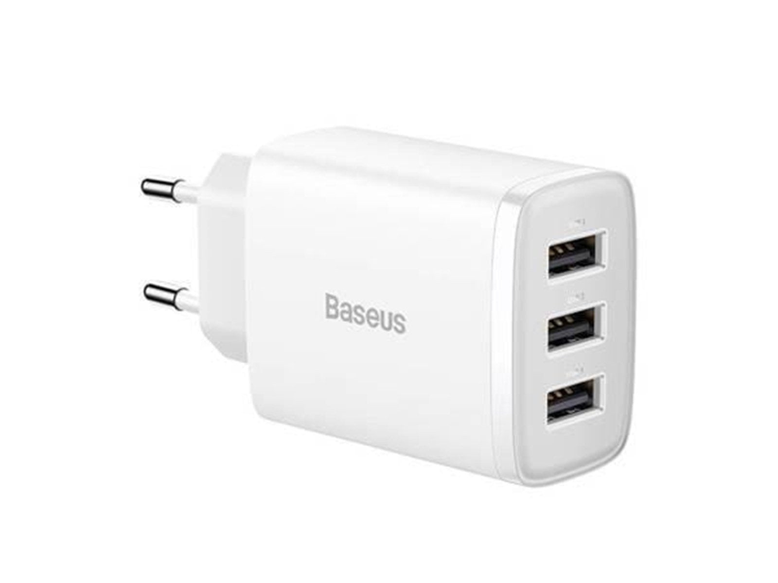 Baseus Compact Quick Charger 3x USB 17W (White)