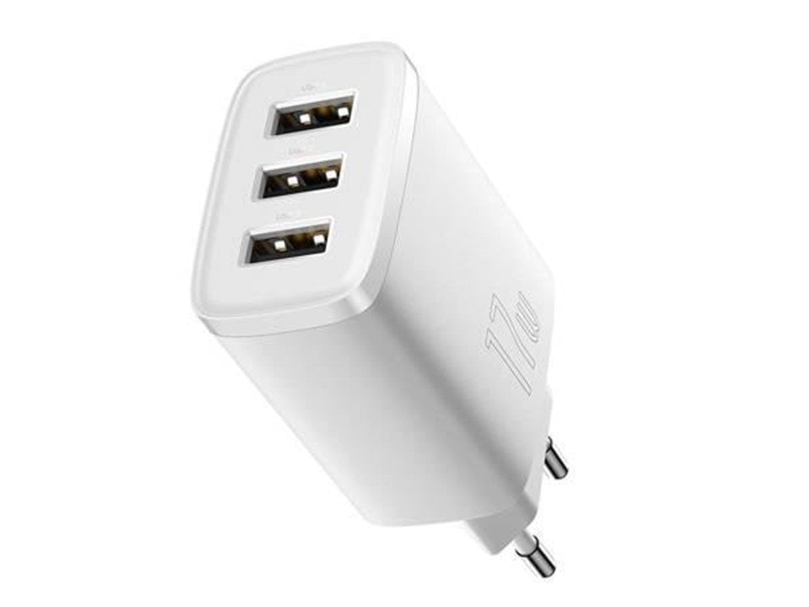 Baseus Compact Quick Charger 3x USB 17W (White)