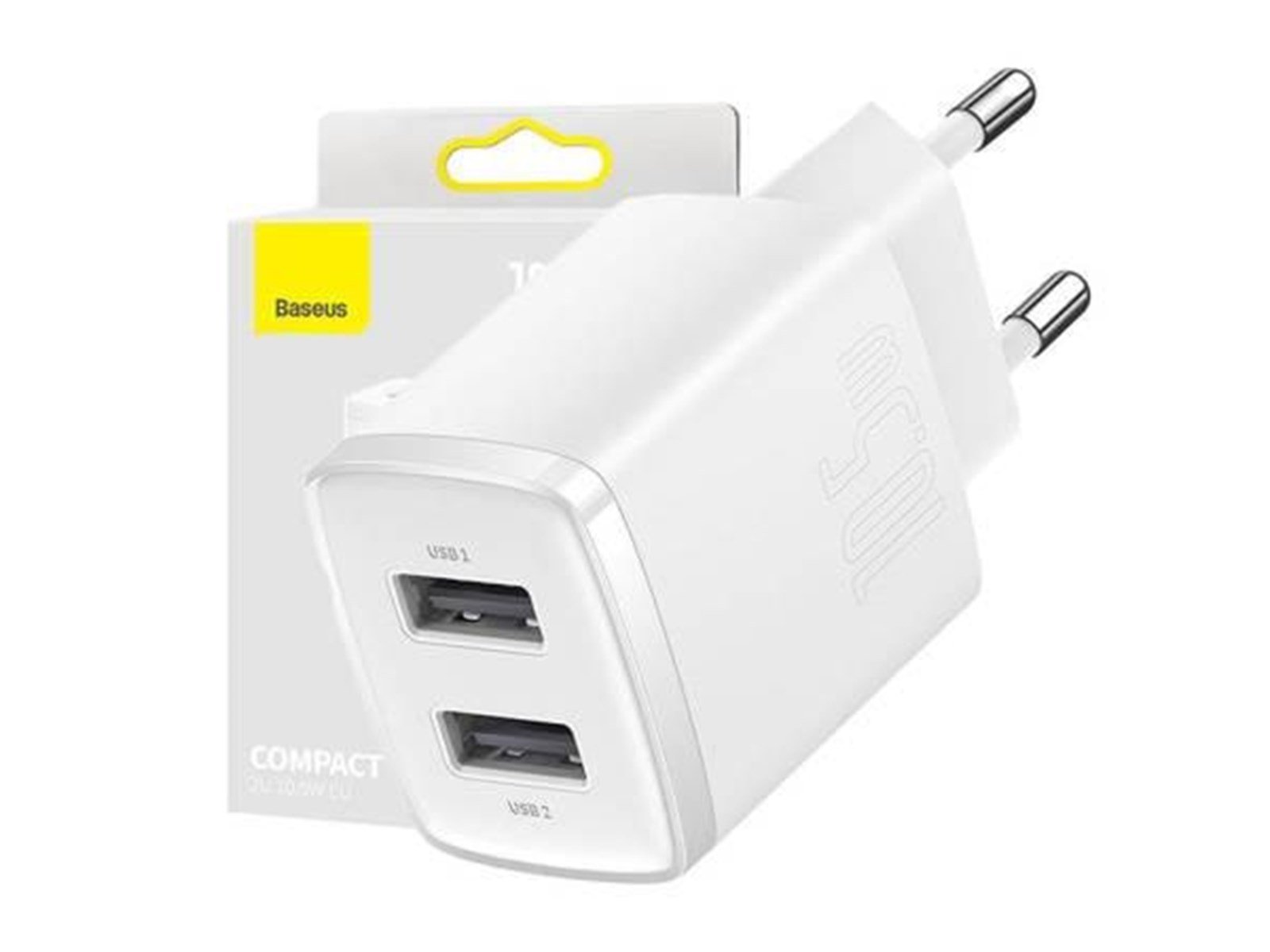 Baseus Compact Quick Charger 2x USB 10.5W (white)