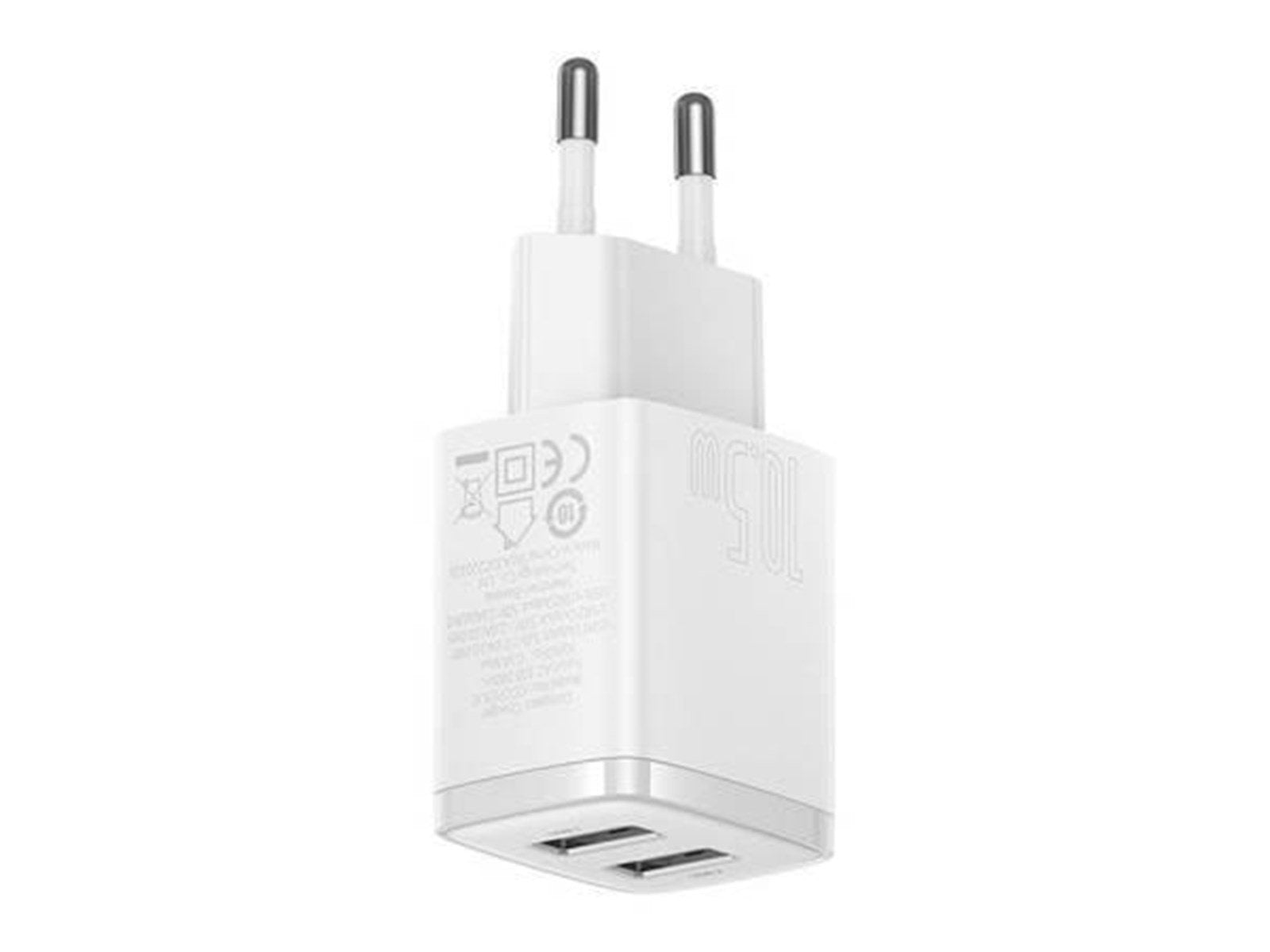 Baseus Compact Quick Charger 2x USB 10.5W (white)