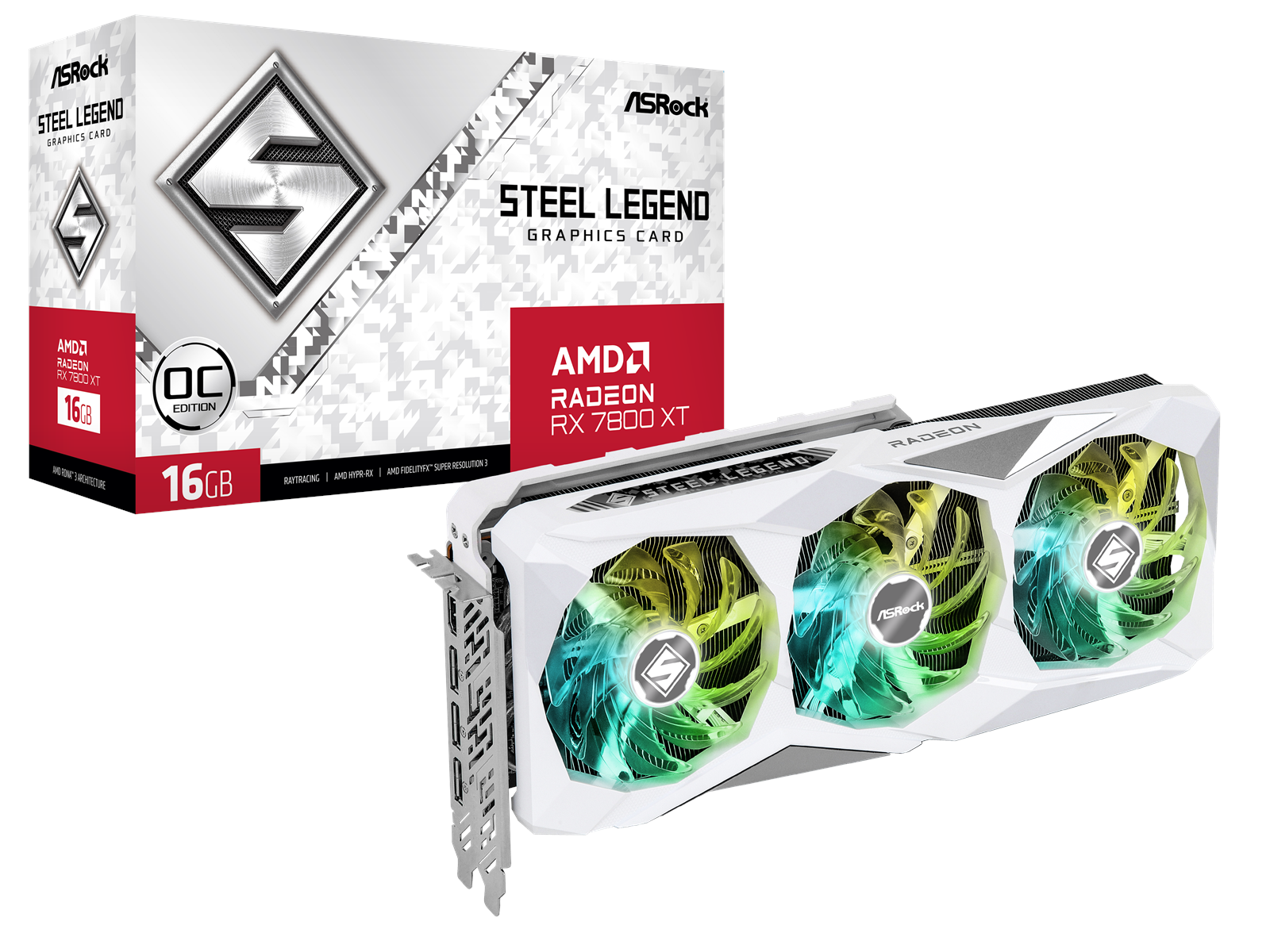 ASRock Radeon RX 7800 XT Steel Legend - 16GB GDDR6 RAM - Grafikkarte