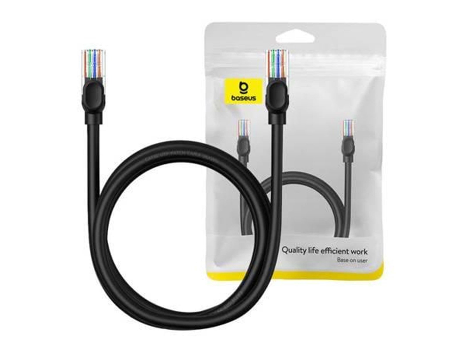 Baseus Ethernet CAT5 1.5m network cable (black) - Schwarz - 1.5 meter