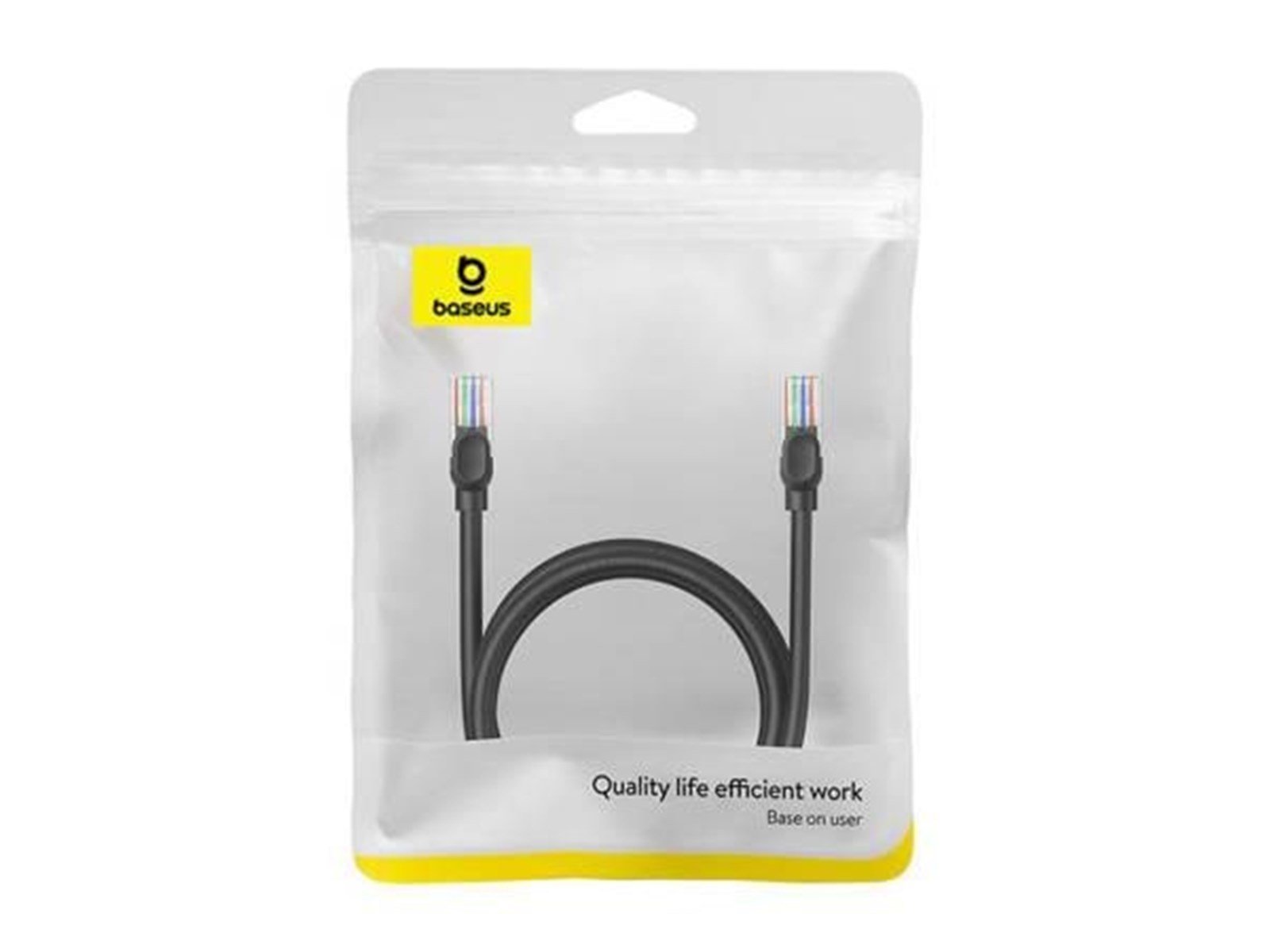 Baseus Ethernet CAT5 1.5m network cable (black) - Schwarz - 1.5 meter