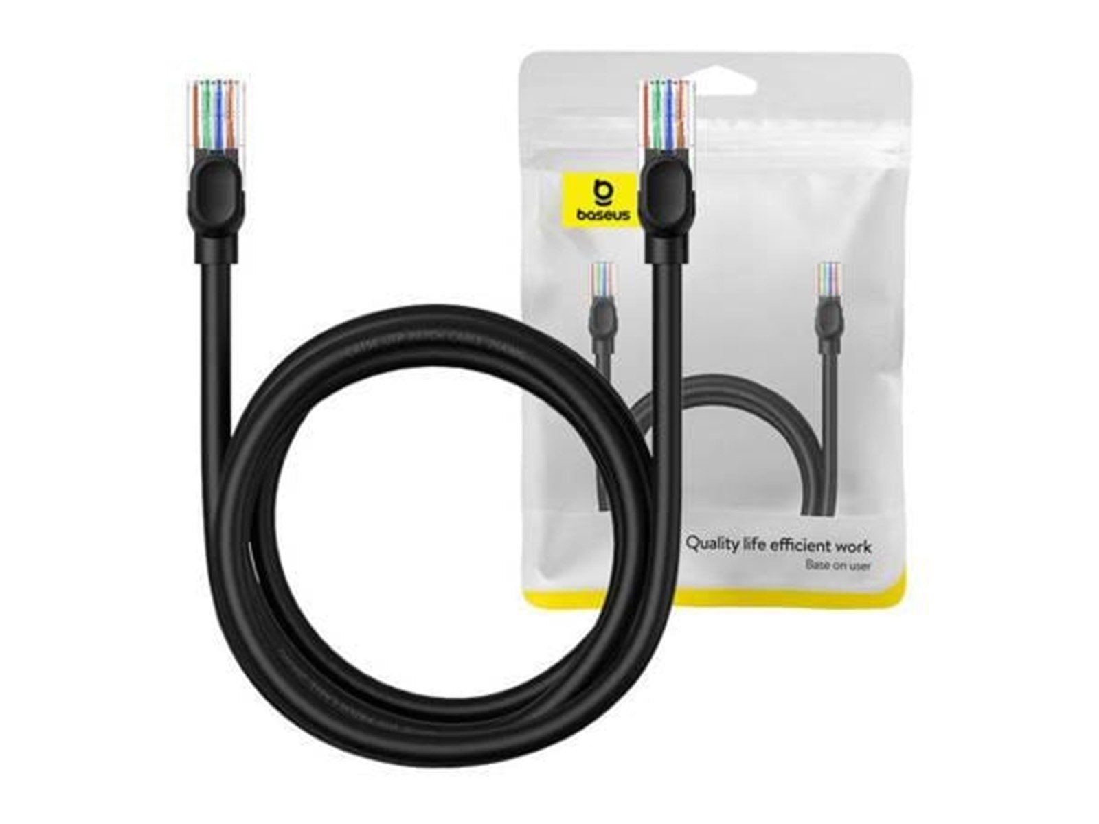 Baseus Ethernet CAT5 2m network cable (black) - Schwarz - 2 meter