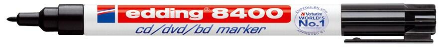 edding 8400 CD/DVD/BD Marker Rundspitze 0.5-1mm - schwarz
