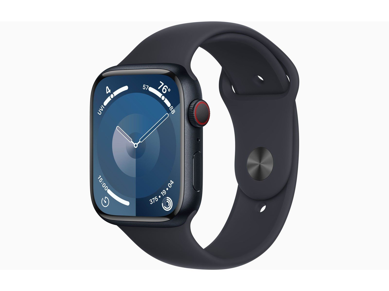 Apple Watch Series 9 GPS + Cellular 45mm - Midnight Aluminium Case with Midnight Sport Band - M/L