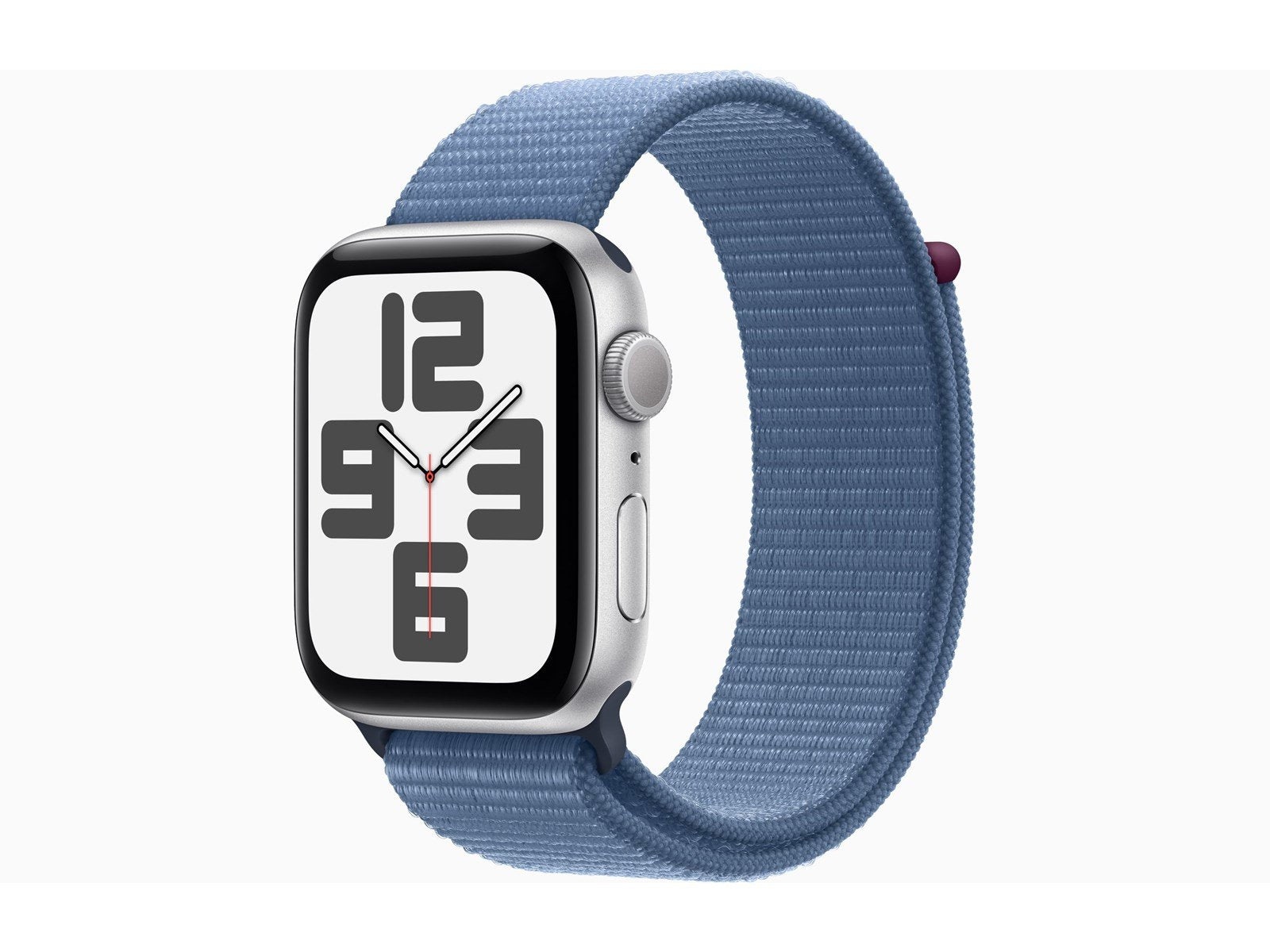 Apple Watch SE GPS 44mm - Silver Aluminium Case with Winter Blue Sport Loop