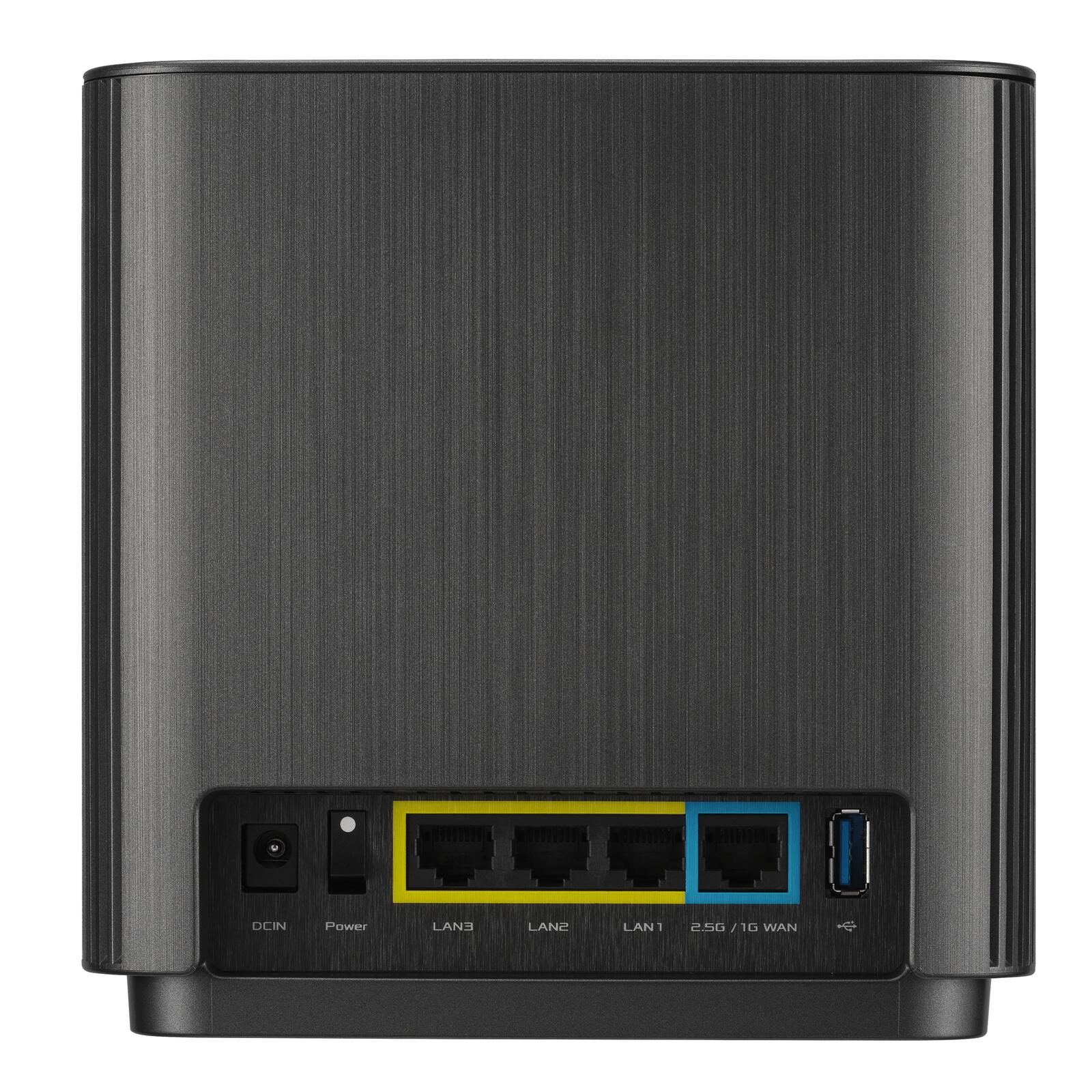 ASUS ZenWiFi XT9 AX7800 1er Pack Schwarz kombinierbarer Router (Tethering als 4G und 5G Router-Ersatz, Whole-Home Tri-Ba