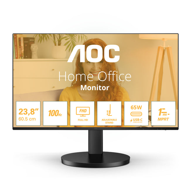 AOC 60,5cm (23,8") 24B3CF2   16:09 HDMI+USB-C IPS Lift black ret