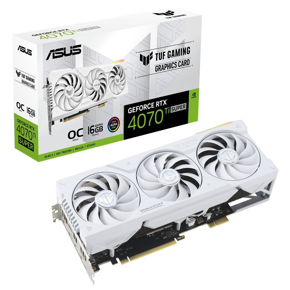 ASUS TUF-RTX4070TIS-O16G-BTF-WHITE 16GB GDDR6X HDMI DP