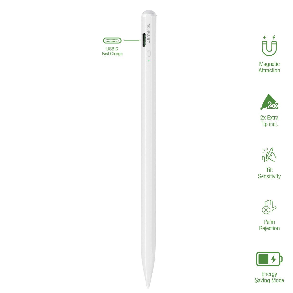 4smarts Aktiver Eingabestift Pencil Pro 3 weiss