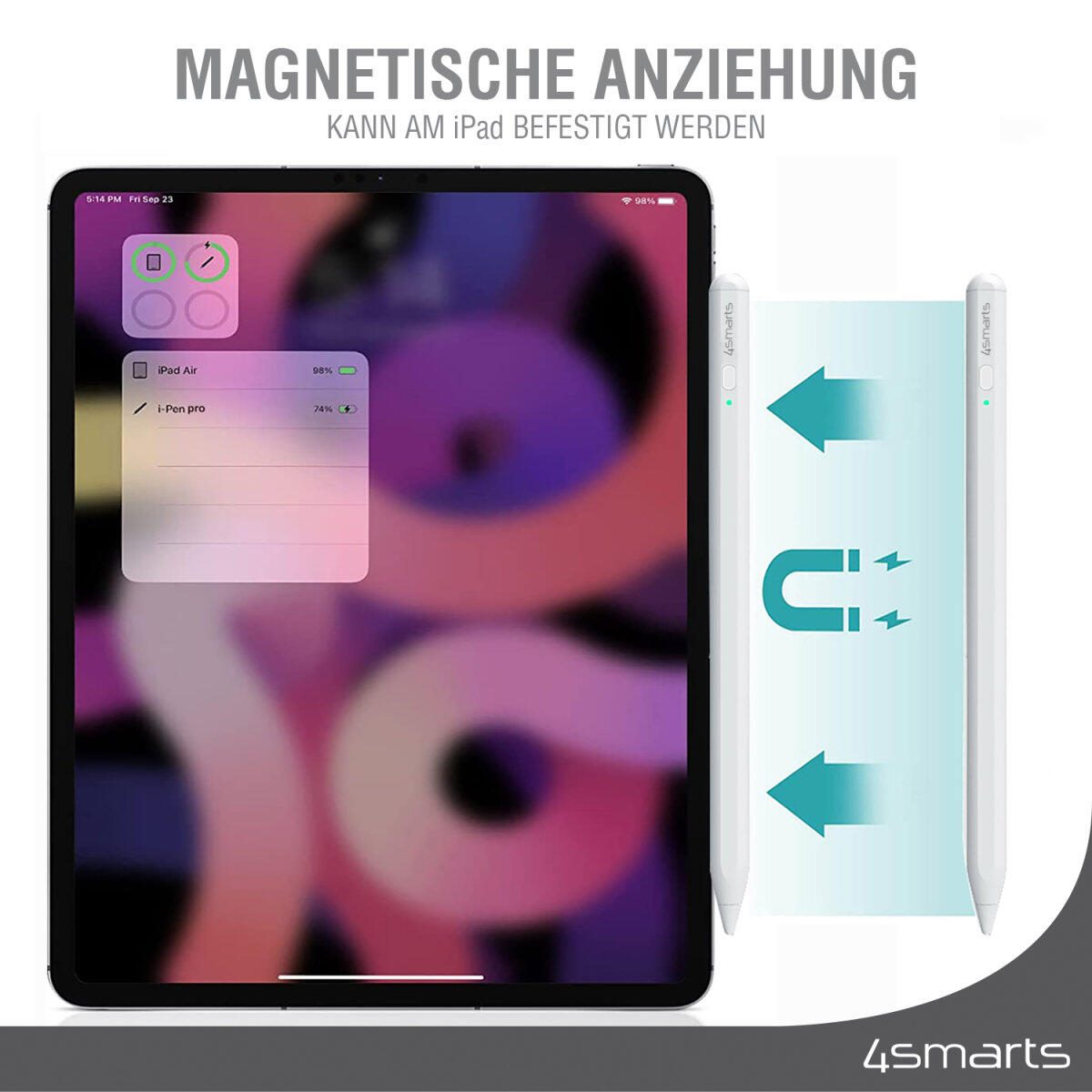 4smarts Aktiver Eingabestift Pencil Pro 3 weiss