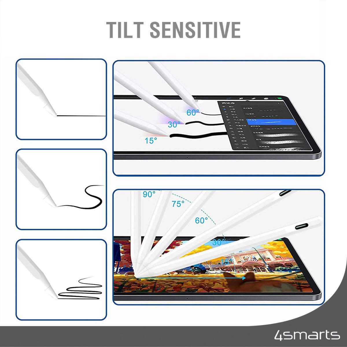 4smarts Aktiver Eingabestift Pencil Pro 3 weiss