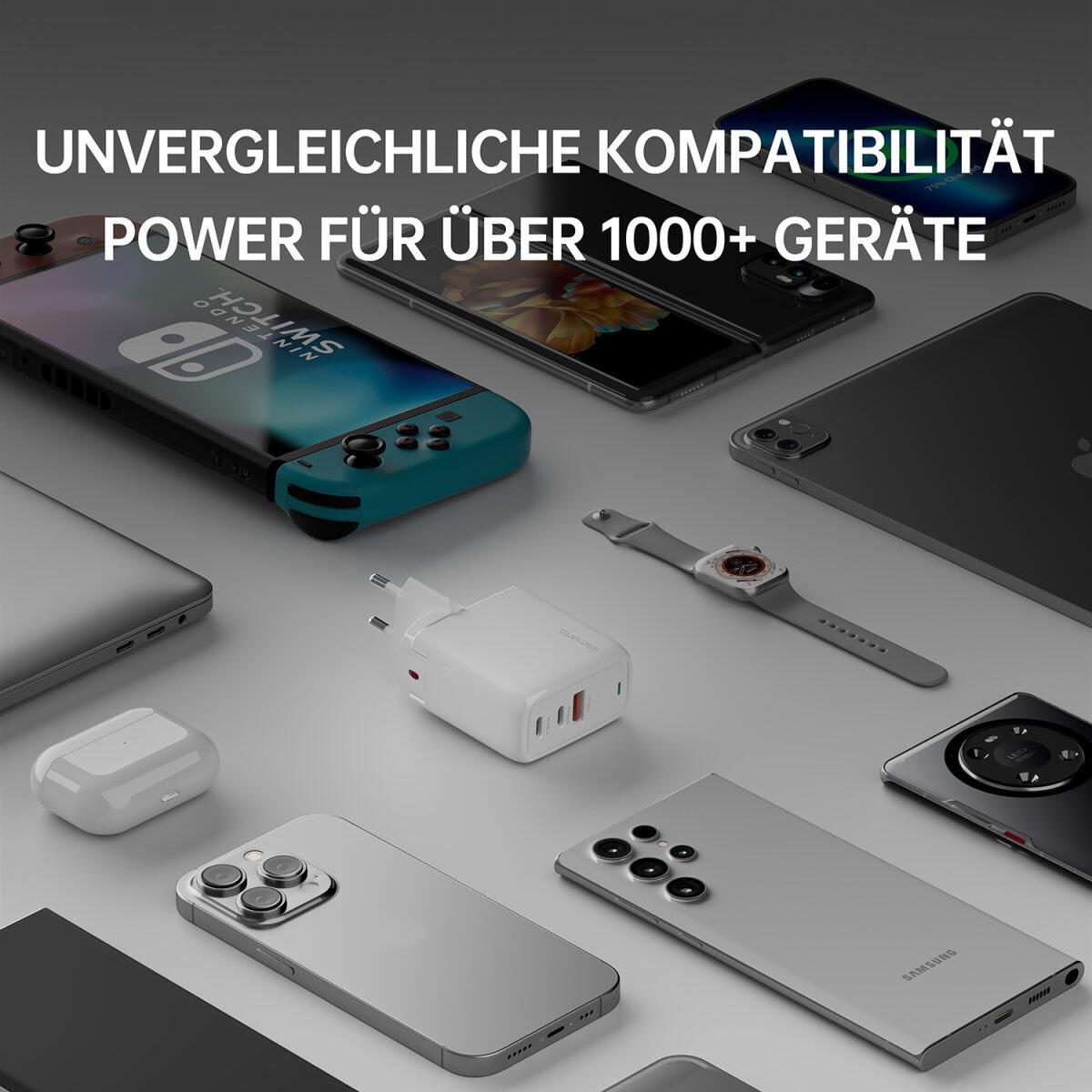 4smarts Ladegerät GaN Flex 65W 2 USB-C+1 USB-A weiß