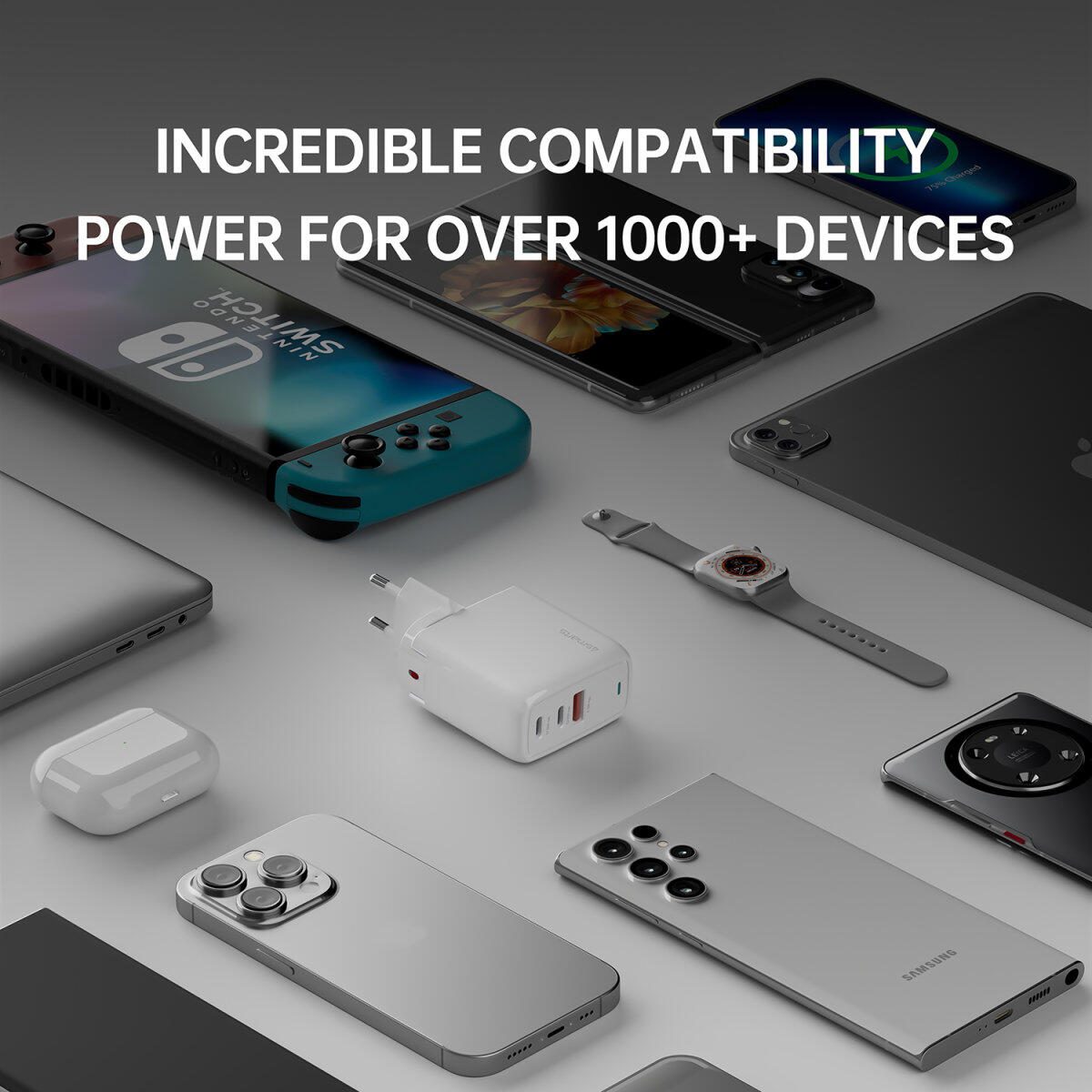 4smarts Ladegerät GaN Flex 65W 2 USB-C+1 USB-A weiß