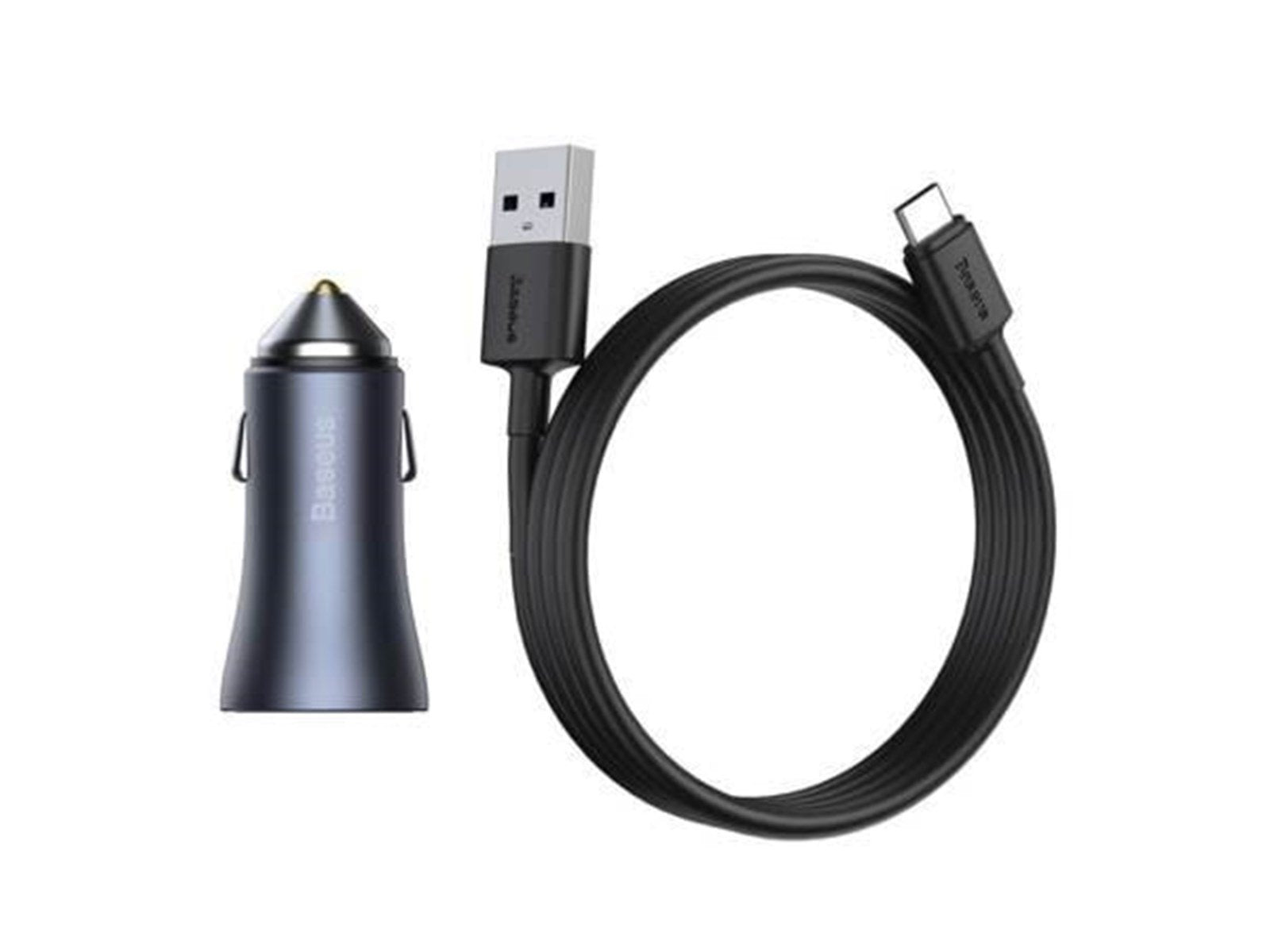 Baseus  Golden Contactor Pro car charger USB + USB-C QC4.0+ PD SCP 40W (gray)