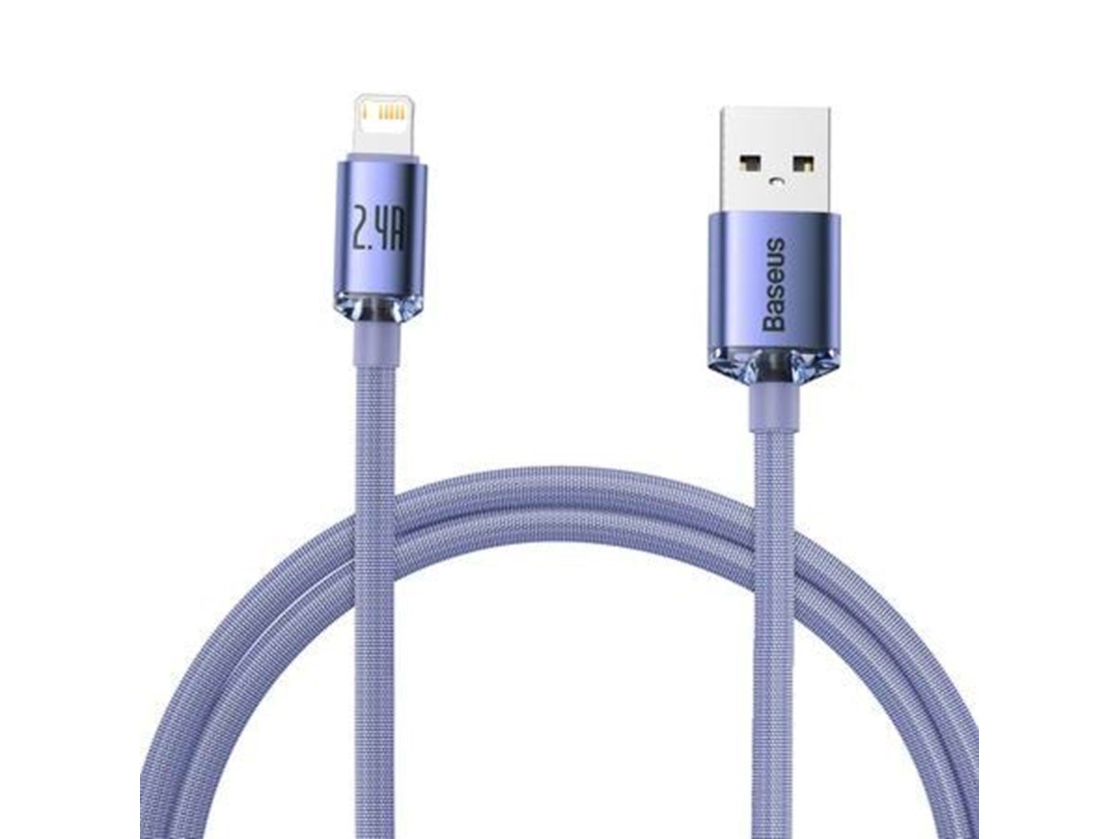 Baseus Crystal Shine cable USB to Lightning 2.4A 1.2m (purple)