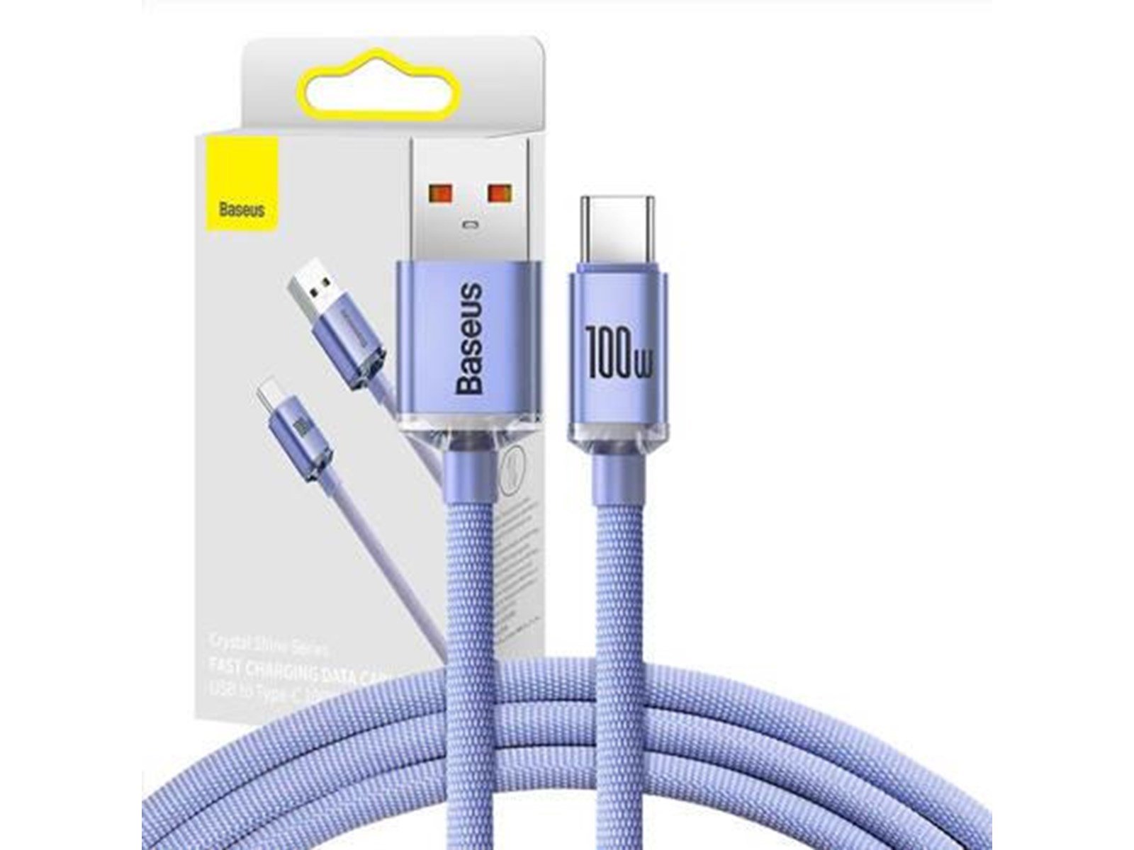 Baseus Crystal Shine cable USB to USB-C 5A 1.2m (purple)