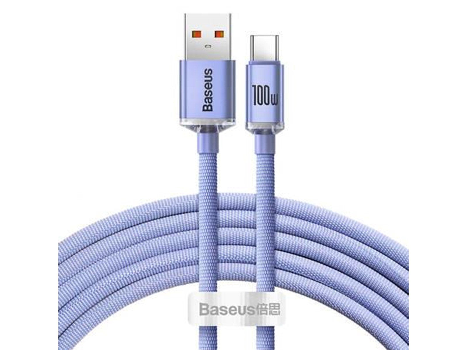 Baseus Crystal Shine cable USB to USB-C 5A 1.2m (purple)