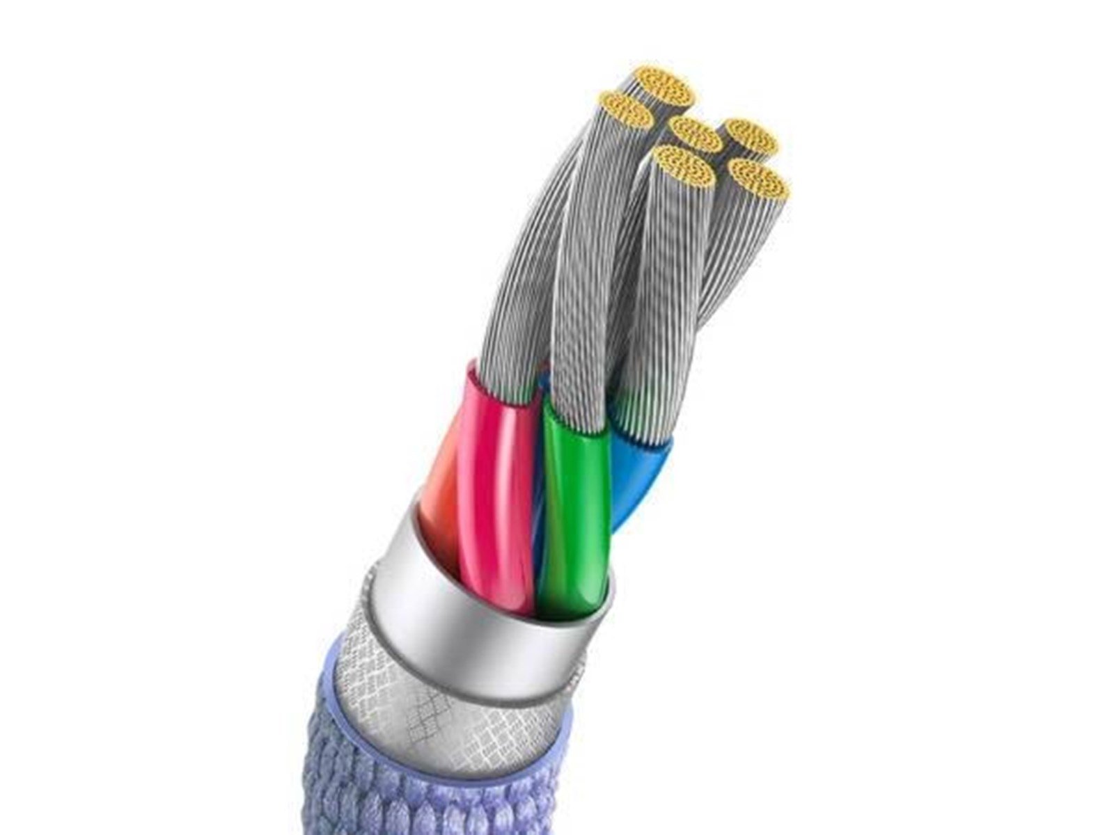 Baseus Crystal Shine cable USB to USB-C 5A 1.2m (purple)