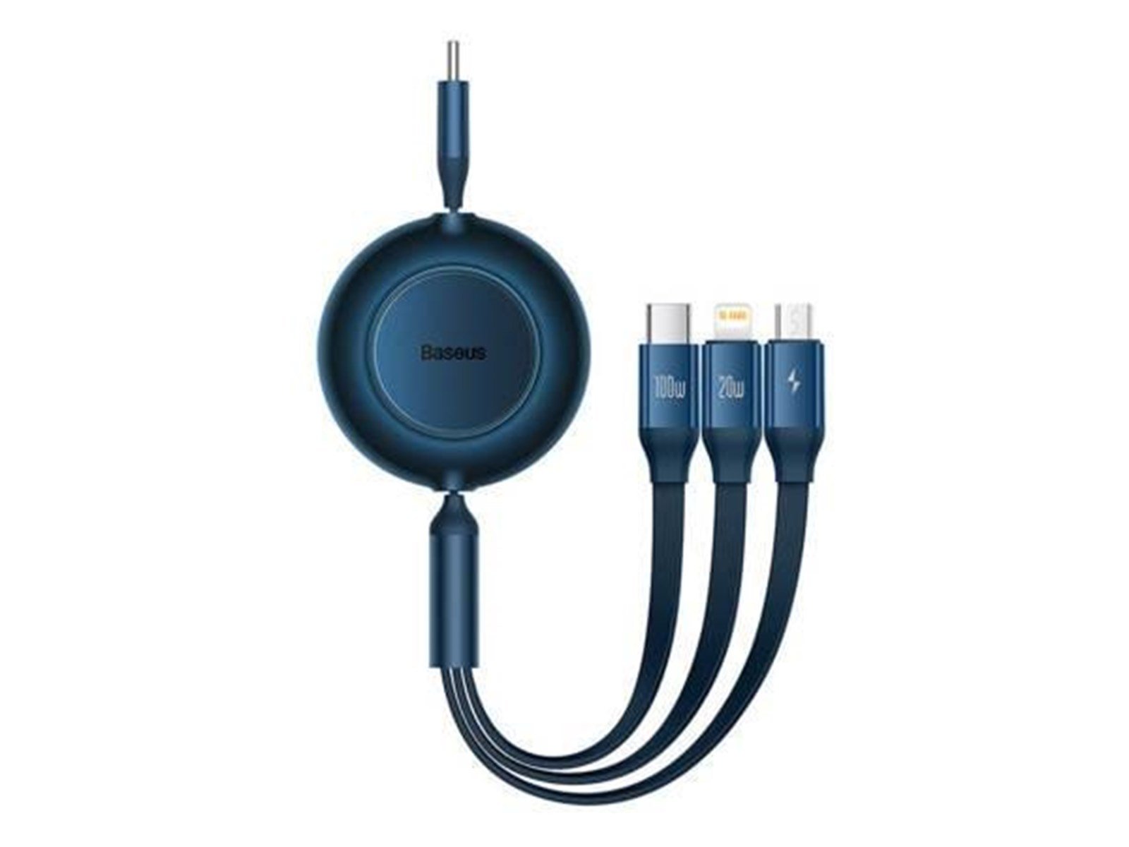 Baseus USB-C 3-in-1 cable  Bright Mirror 4 for micro USB / USB-C / Lightning 100W / 3.5A 1.1m (Blue)