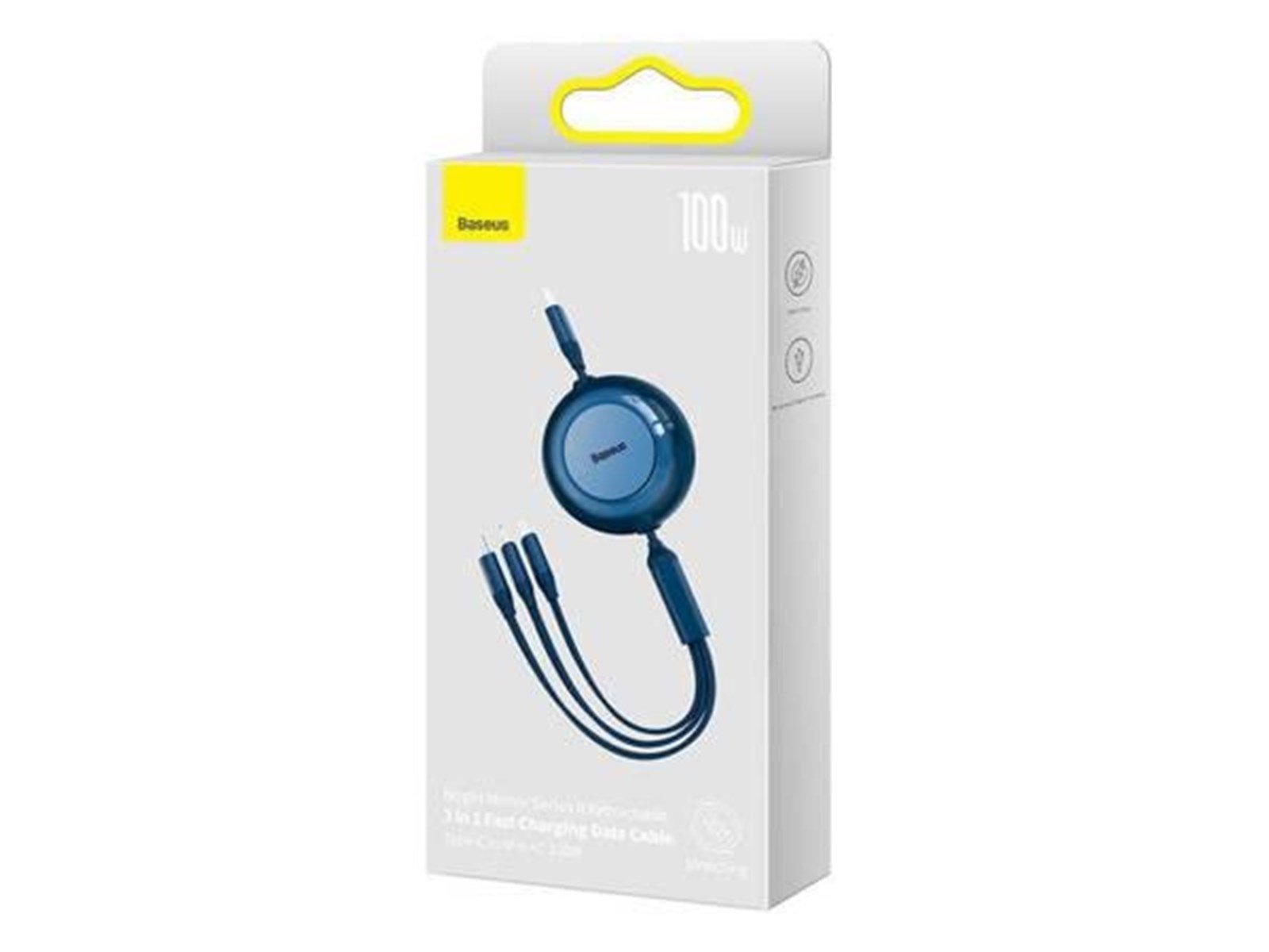 Baseus USB-C 3-in-1 cable  Bright Mirror 4 for micro USB / USB-C / Lightning 100W / 3.5A 1.1m (Blue)