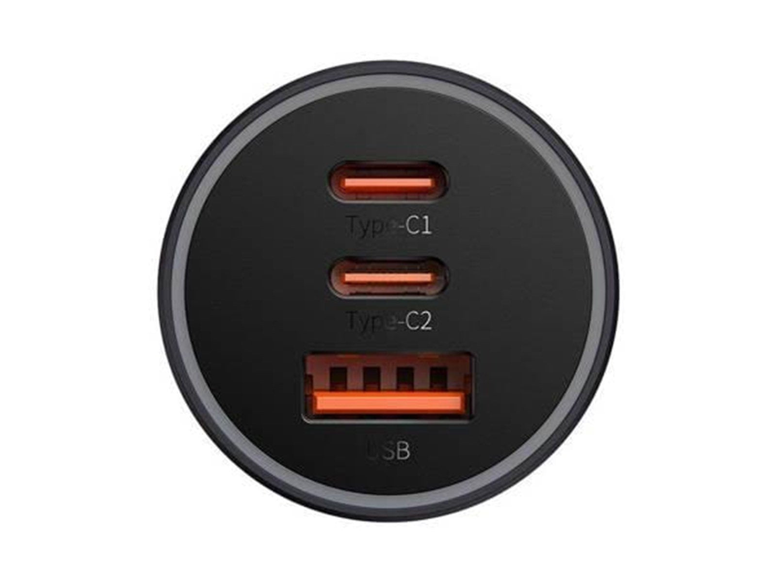 Baseus Car charger  Golden Contactor Pro 2x USB-C 1x USB 65W (grey)