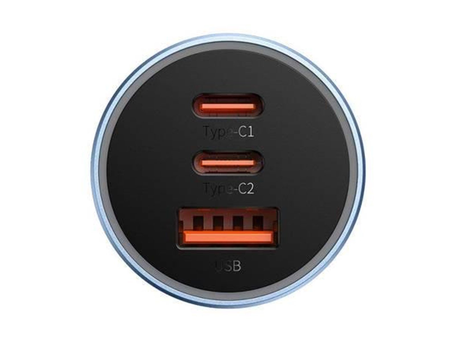 Baseus Car charger  Golden Contactor Pro 2x USB-C 1x USB 65W (blue)
