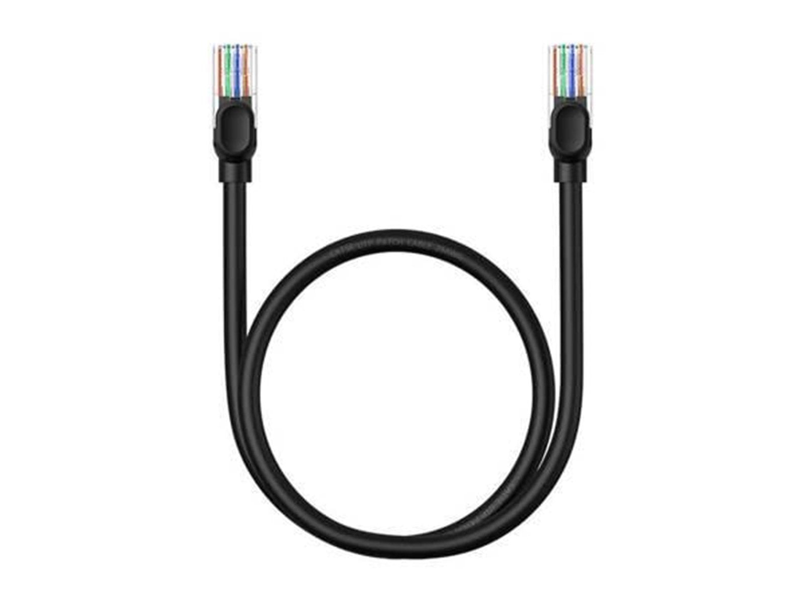 Baseus Ethernet CAT5 0.5m network cable (black) - Schwarz - 0.5 meter
