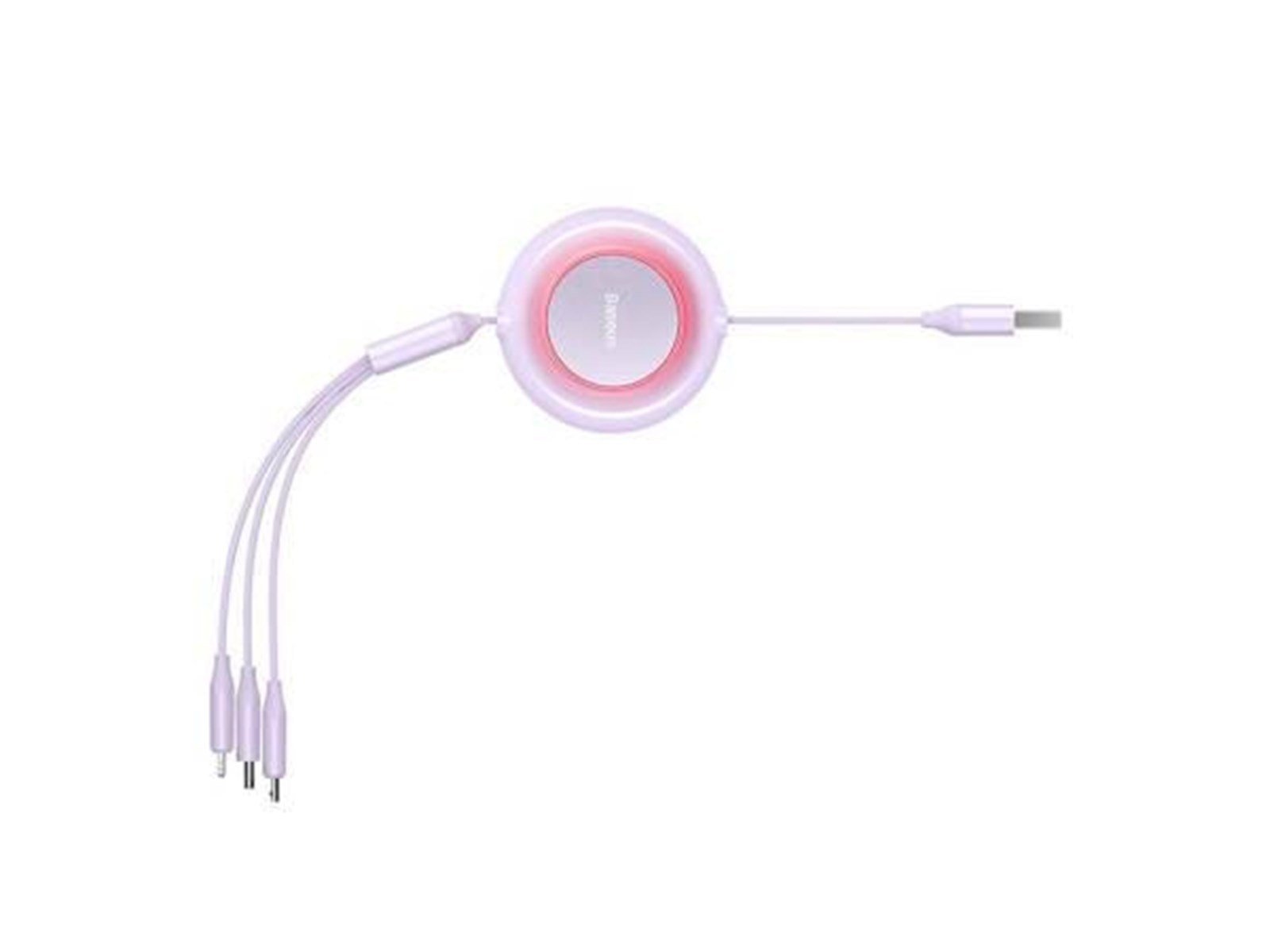 Baseus Bright Mirror 2 3-in-1 USB 3-in-1 cable for micro USB / USB-C / Lightning 3.5A 1.1m (Purple)