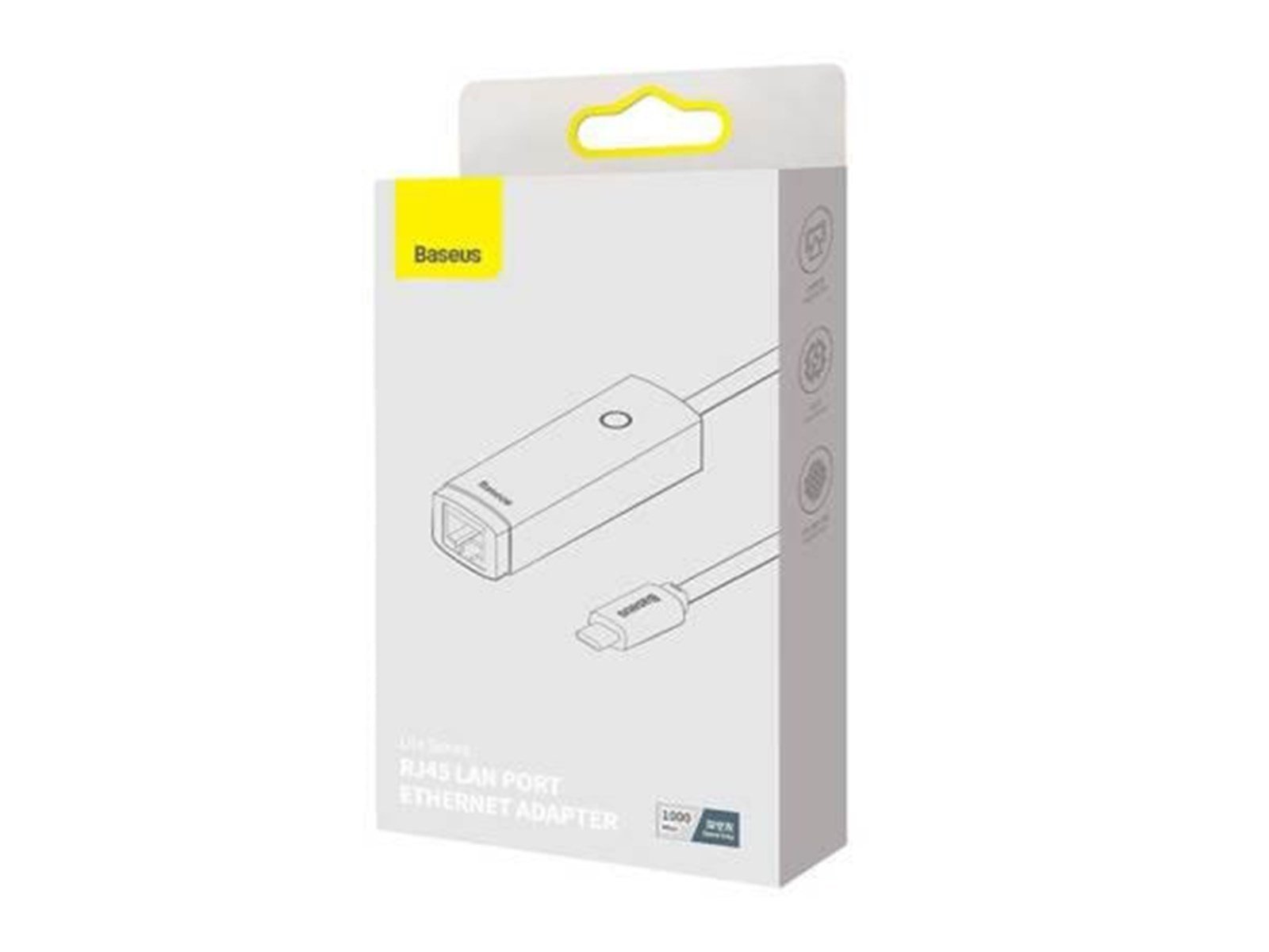 Baseus Network adapter  Lite Series USB-C to RJ45 (grey)