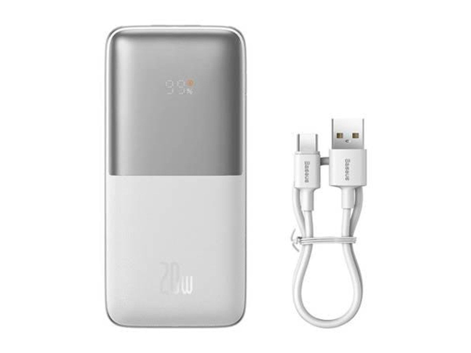 Baseus Powerbank Bipow Pro 10000mAh 2xUSB USB-C 20W (white) Powerbank (Akku) - Weiß - 10000 mAh